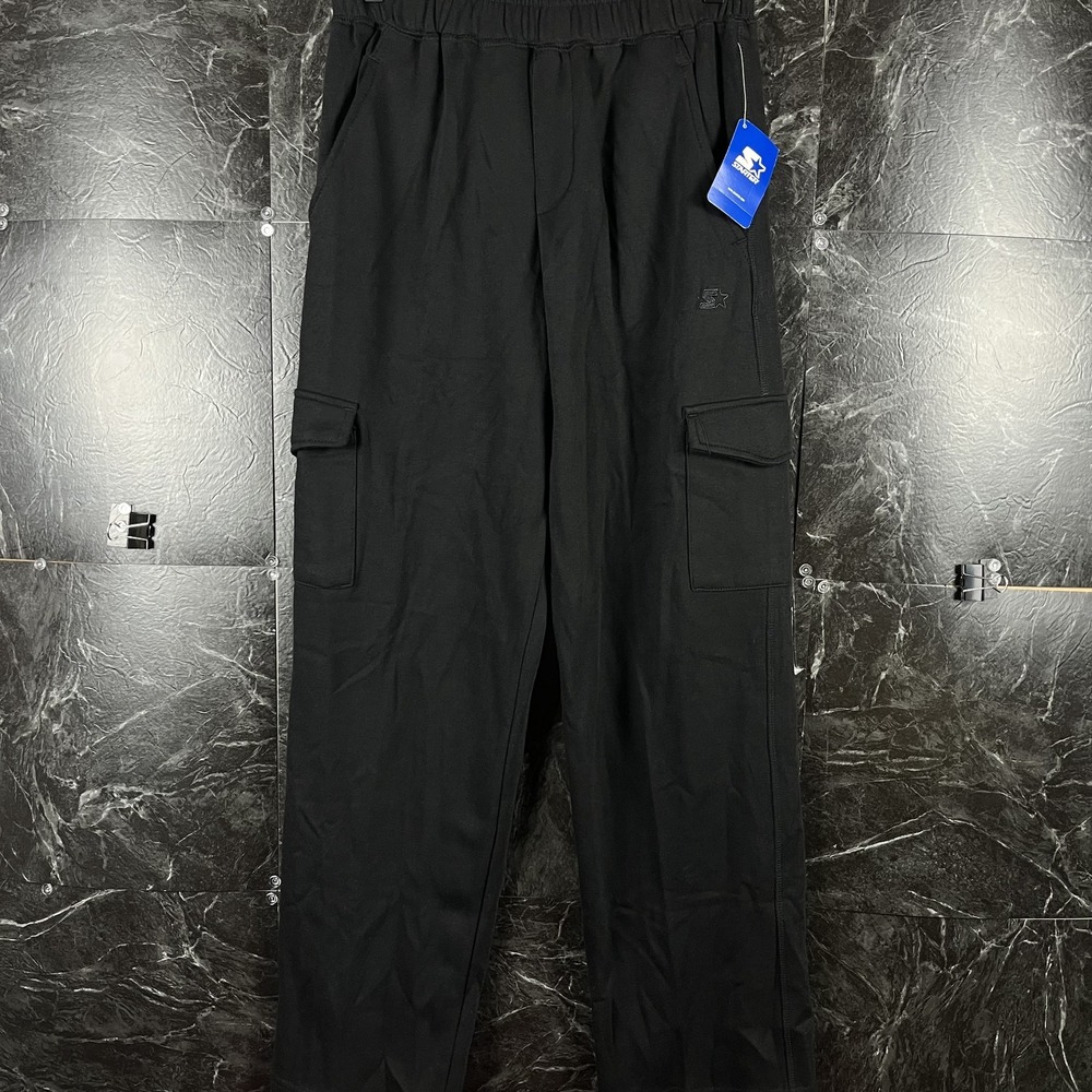 Starter Boy's Black Fleece Cargo Sweatpants XL (14-16) -New